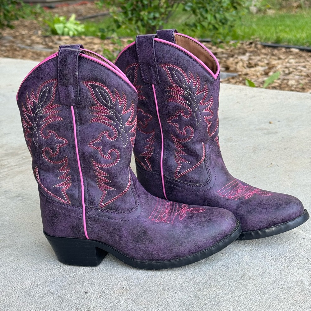 Purple and Pink Western Boots